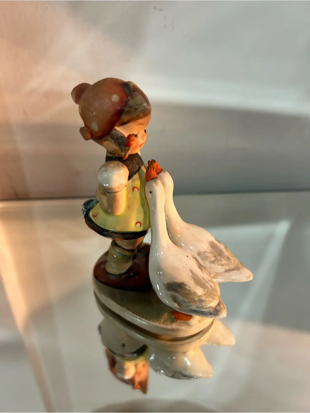 Hummel with rate stamp Girl with Geese Ceramic Figurine -